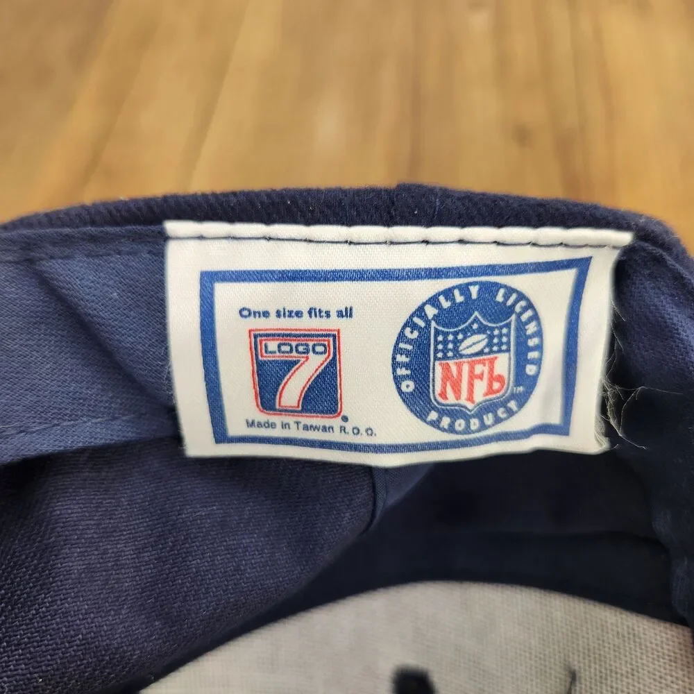 VTG San Diego Chargers Logo 7 Hat Navy Blue 90s Wool NFL Team Strapback Cap